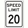 Metal Wall Art 20 Speed Limit Sign, Aluminum Garage Decor 8x12 inch