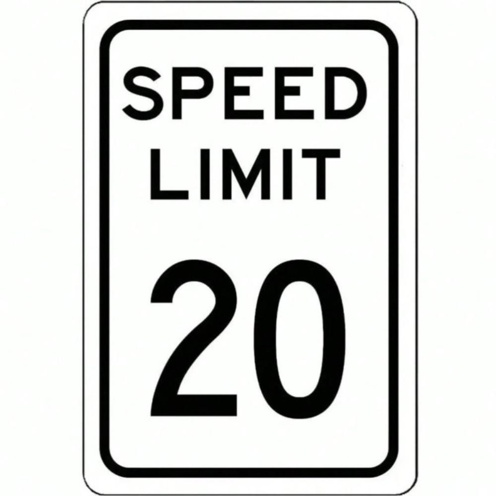 Metal Wall Art 20 Speed Limit Sign, Aluminum Garage Decor 8x12 inch