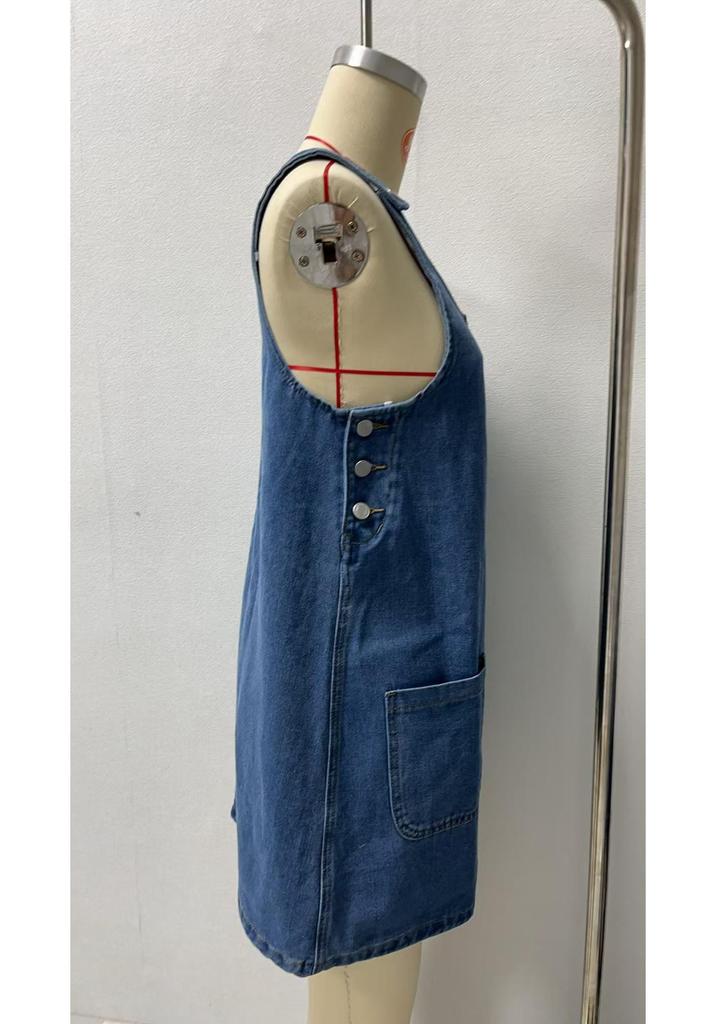 European Summer 2025 Women's Denim Skirt Dress - Sexy and Cool Design
