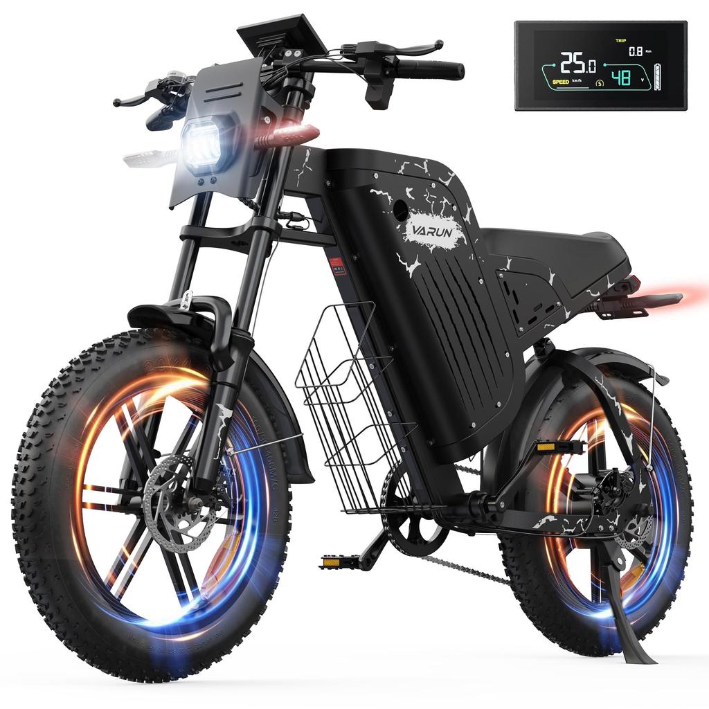 Electric Bicycle VARUN 20" 1000W Motor Full Suspension 31.5AH Top Speed 45Km/h 7 Speed X-Plorer Beast