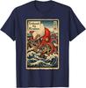 Släpp lös Kraken Ukiyo-e Havsmonster Bläckfisk Grafisk T-shirt