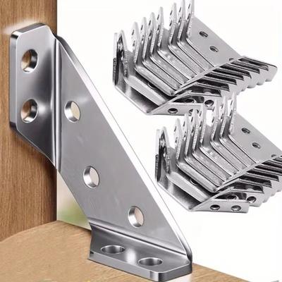 Stainless Steel Corner Bracket 90 Degree Heavy Duty Angle Brace Durable Silver Corner Brace Wooden Frame Furniture
