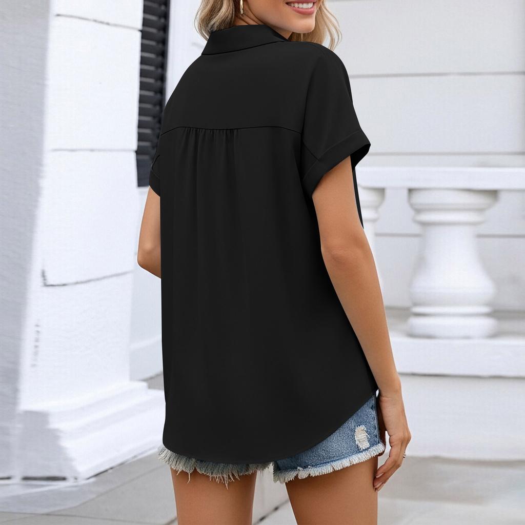 Women's Casual Shirt, Loose-fitting Short-sleeved Casual Top