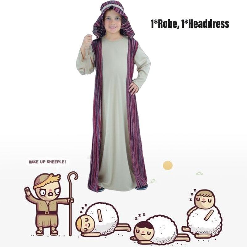 Arabian Costume For Kids Qatar Prince Role Play Dress-up Outfit
