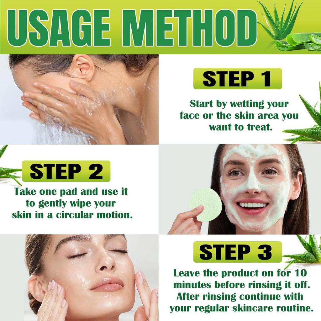 Aloe Salicylic Acid Pads For Face, Exfoliating Pads For Acne Prone & Oily Skin, Hydrating, Pads For Pore Minimizing And Blackhead Removal-60Pcs