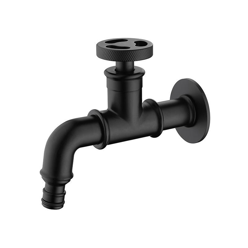 

Bibcock Faucet Retro Euro Matte Black Washing Machine Faucet Toilet Mop Small Faucet Wall Mount Outdoor Garden Tap 1/2