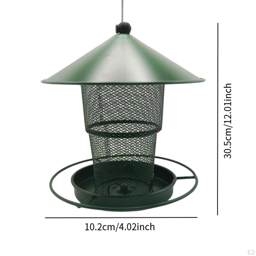 Hanging Bird Feeders for Outdoors Feeding Station Iron Easy Clean Garden Ornament Food Holder