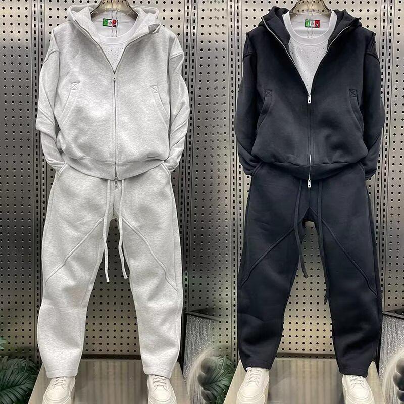 Versatile Harajuku Trendy Artistic Japanese Long-Sleeve Hooded Sweatshirt Set