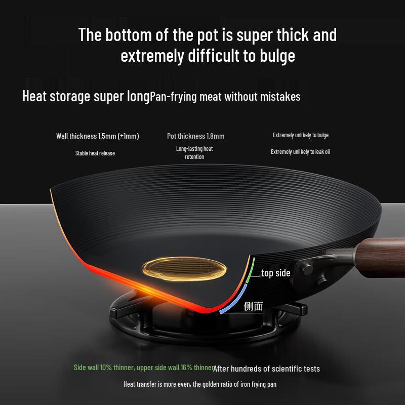 Chuda Huang 28cm Ceramic Carbon Steel Frying Pan with Lid