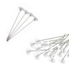 100PCS Bouquet Pins Corsages Flower Pins Clear Sewing Crystal for Head  Long Straight for Head Pins for Wedding Jewelry
