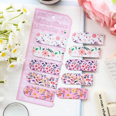 5 pezzi ricchi colorati floreali segnalibri magnetici set multi fiore pagina clip segnalibro libro unico regalo di lettura