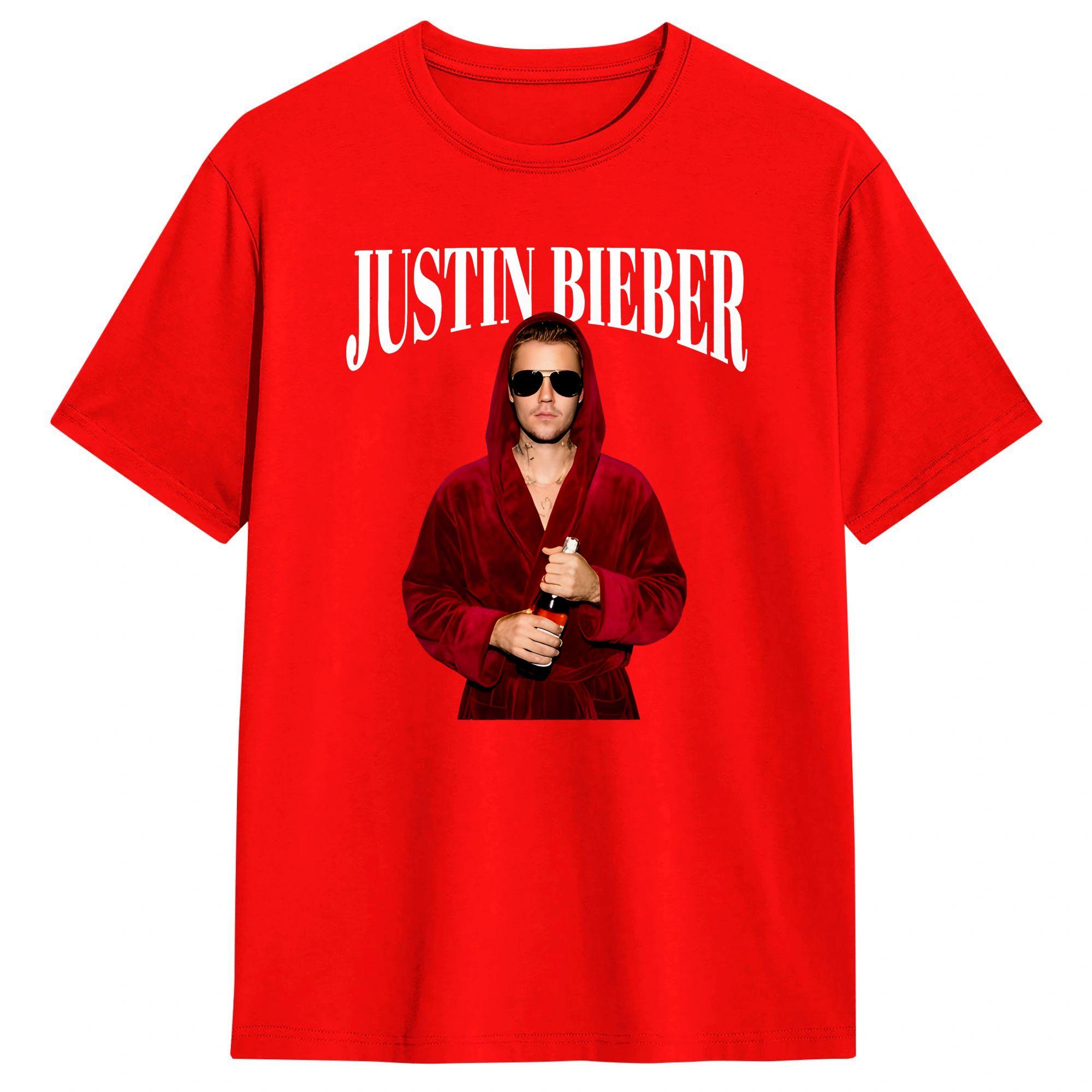 

JJustins BBiebers Candid Pop Star TShirt Beach Y2K Funny TShirts Cotton Harajuku Tshirt For Unisex Design Top Tees S