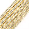 Light Gold Plated Natural Stone Hematite Beads Flat Round Rondelle Loose Spacer Beads For Jewelry Making DIY Bracelet 2/3/4/6mm