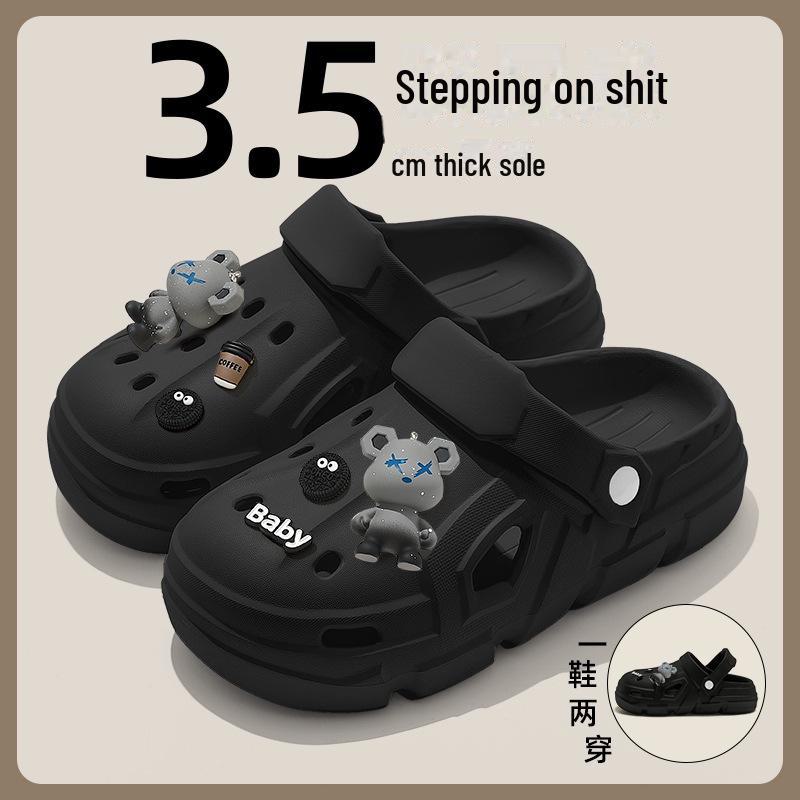 Тапочки с толстой подошвой и нескользящей отделкой Улица Сезам для женщин и мужчин летняя обувь для помещений 44-45 1136₽