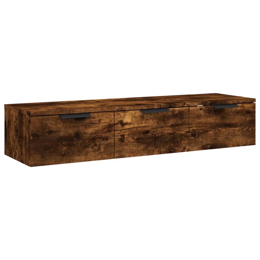 Wall Cabinet Smoked Oak 102 X 30 X 20 Cm Engineered Wood