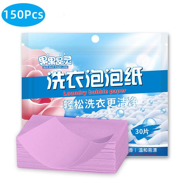 150/120/90/60/30 pièces feuilles de détergent à lessive facile à dissoudre comprimés à lessive fort détergent de nettoyage en profondeur savon à lessive pour Machine à laver