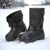 Cotton Shoes Men's Snow Boots Cold Resistant Warm Anti Slip Long Tube Boots with Thick Fleece Comfortable Cotton Boots 39-46