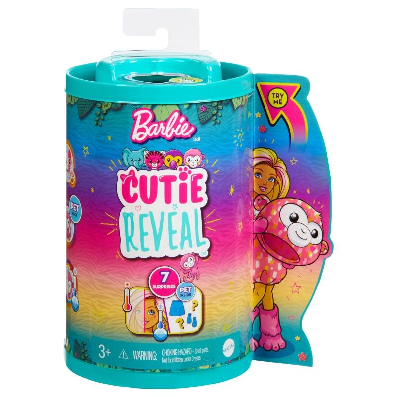 BARBIE Cutie Reveal Doll Chelsea MONKEY Jungle MATTEL