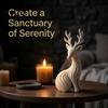 Festive Table Decor for Holiday 3D Printed Reindeer Figurine, Minimalist Sitting Deer Sculpture, Small Animal Figurines Office Christmas Tabletop