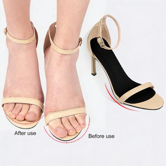 1 Pair Women High Heel Insoles Comfortable Anti-Friction Heel Pads Reduce Lower Limb Joint Pressure for Long Standing Walking Relief Foot Support