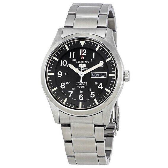 Refurbished Seiko 5 Sports SNZG13 SNZG13J1 SNZG13J Automatic Analog Men s Watch чёрный
