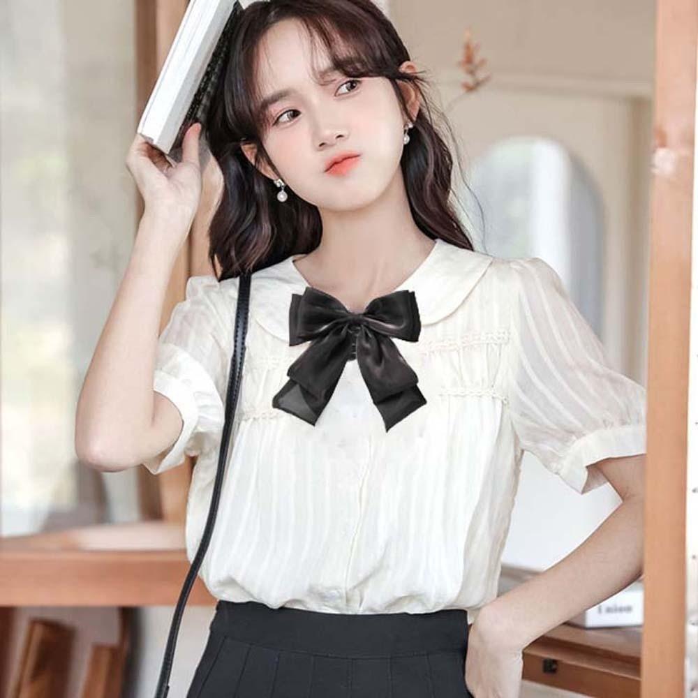 Rhinestone Hand-beaded Lace Necktie Tassels Decoration Shirt Tie Pearls Tie  Students