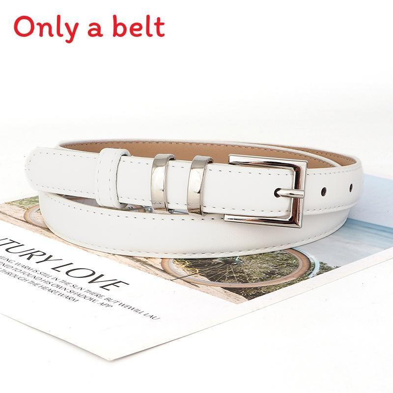 Pu Womens Fashion Leather Belt With Fine Alloy Buckle For Office Outings And