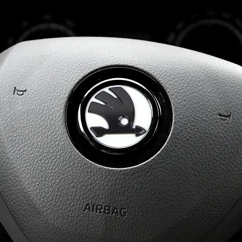 2025 Neue Auto-Lenkradaufkleber Für Skoda VRS Octavia A5 A7 RS Fabia Superb Rapid Kodiaq Karoq Zubehör