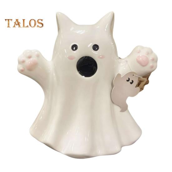 

Украшения для привидения на Хэллоуин, милая скульптура в виде кошки-призрака из тыквы, жуткая статуэтка из смолы для домашнего декора, настольная фигурка для внутреннего и наружного использования Cat