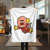 1PC Anpanman Print Flannel Blanket, High quality All Seasons, Home Decor, Warmth and Comfort, Perfect for Christmas Gifts
