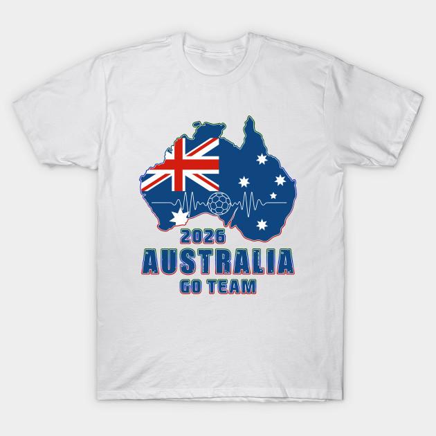 

Men Black Print T-shirt World Cup 2026 Australia Heartbeat Map With Soccer Ball No-Cut Transfer Paper Print Cotton Tshirt 2XL білий