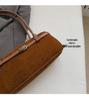 Yuezi Frosted Leather Baguette Bag: 2025 Autumn/Winter Boston Shoulder & Underarm Handbag