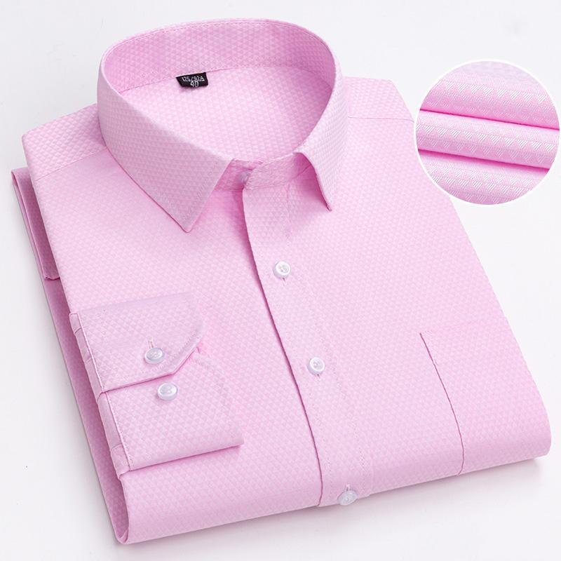 Cămașă de rochie pentru bărbați, 65% bumbac, mânecă lungă, carouri imprimate, buzunar simplu aplicat, croială regular, confortabilă, versatilă, cămăși casual subțiri