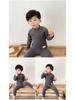 Kids' High-Neck Thermal Underwear Set - Combed Cotton, Thickened, for Boys & Girls