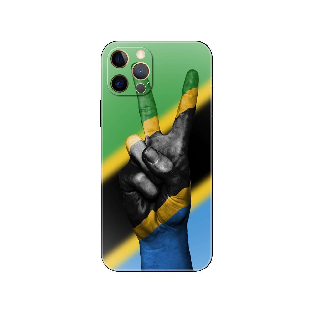 Tansania Nationalflagge Handyhülle für iPhone 5 5s 2020se 6 6s 7 8 plus x 10 XR XS 11 12 13 mini pro MAX schwarze TPU-Rückseite