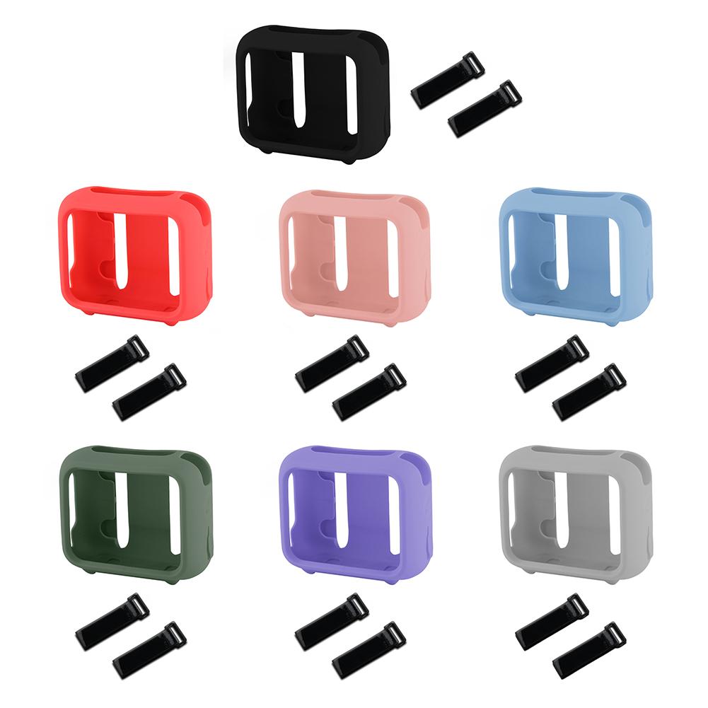 Silicone Case Portable Speaker Case with Speaker Mount Strap Shockproof Speaker Cover Protective Sleeve for JBL Go 4 BT Speaker