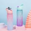600/750ml Gradient Water Bottle Large Capacity Portable Outdoor Sport Fashion Drinking Plastic Bottles BPA Free Eco-Friendly