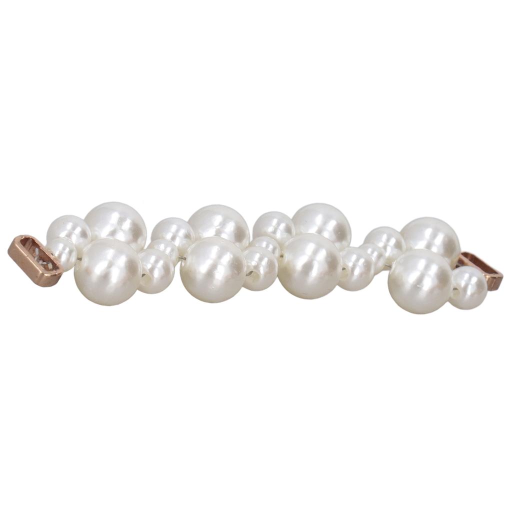 10pcs Pearl Bag Chain with Metal Clasp Polishing Process Exquisite Pearl Chain Strap for Cell Phone