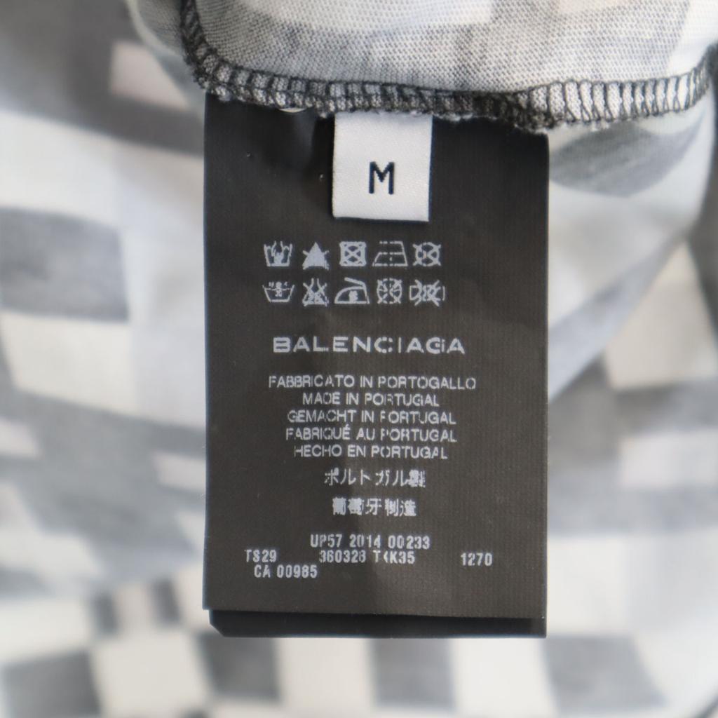 BALENCIAGA Made in Portugal Geometric pattern Short sleeve T-shirt M Men's Used