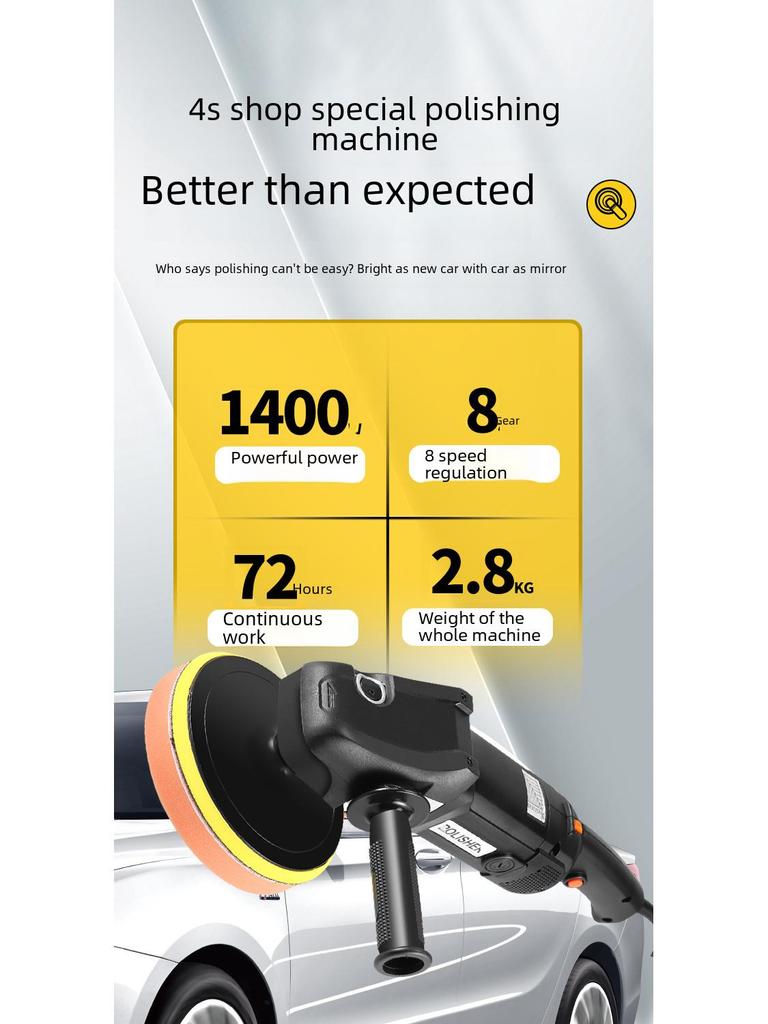 8-Speed Car Polishing & Waxing Machine, 220V