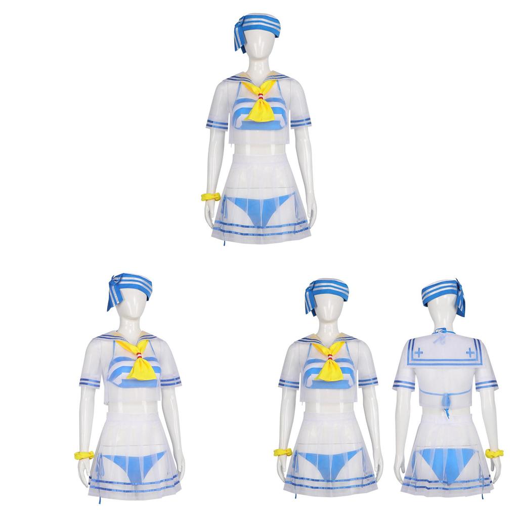 Re Life In A Different World From Zero Cosplay Costume Sailor Swimsuit For Anime Role Play Summer