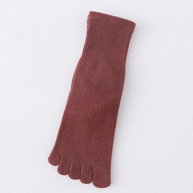 Women's Cashmere Five-Toe Socks - Thick, Warm, and Sweat-Absorbent for Autumn and Winter