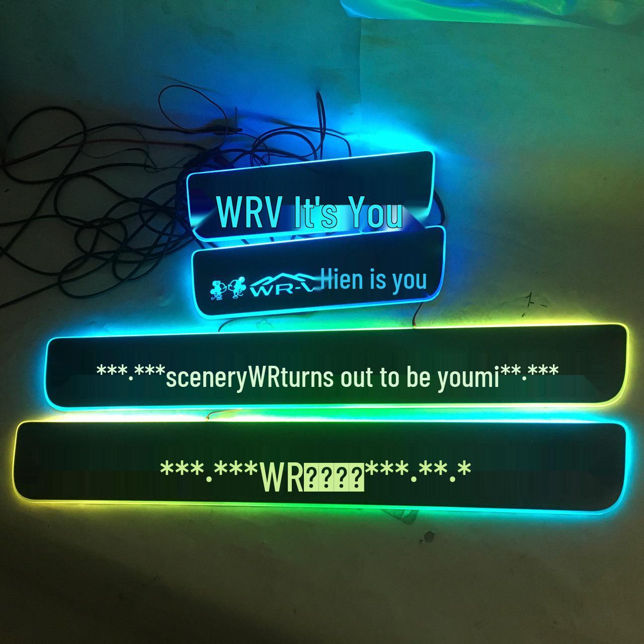 

4-piece LED Dynamic Color Door Sill Strip for WR-V – Phantom Running Light Welcome Pedal Kit Custom Size and Pattern