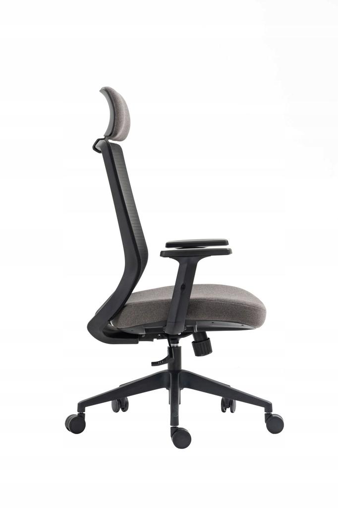 Furnitex ergonomic black and gray office chair with mesh headrest