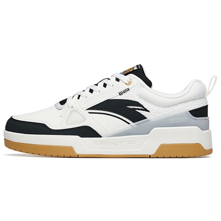 ANTA Skateboarding Series Sneakers  White Black Gum  Men s 112218085-1 EU 42.5