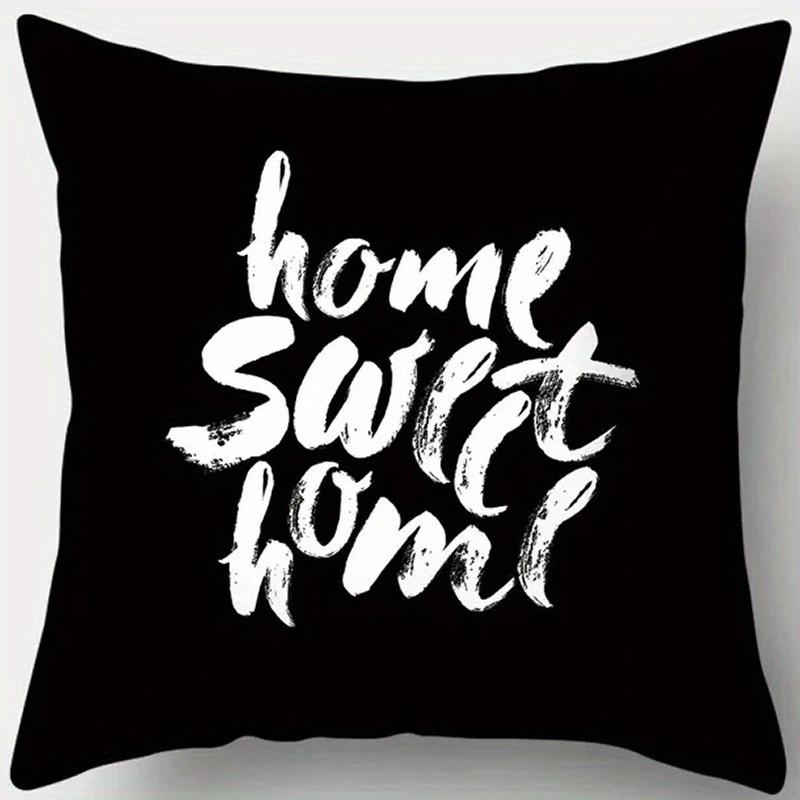 Housses de Coussin Stylées à Motifs Noir et Blanc Housse de Coussin Adaptée pour Canapé Chambre Voiture
