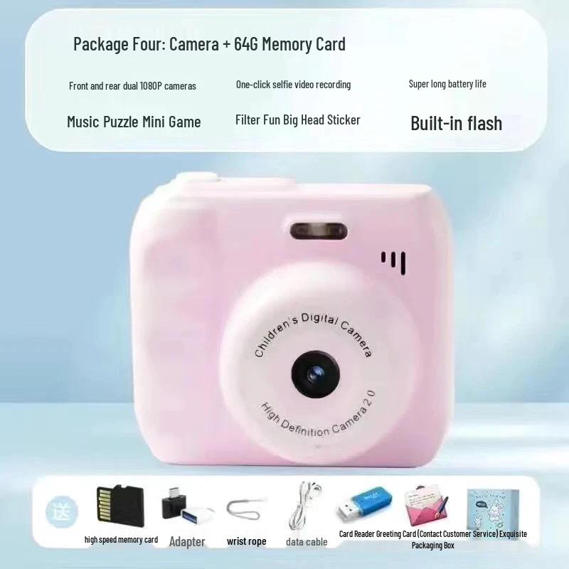 HD Dual Lens Instant Digital Camera for Students and Travelers
