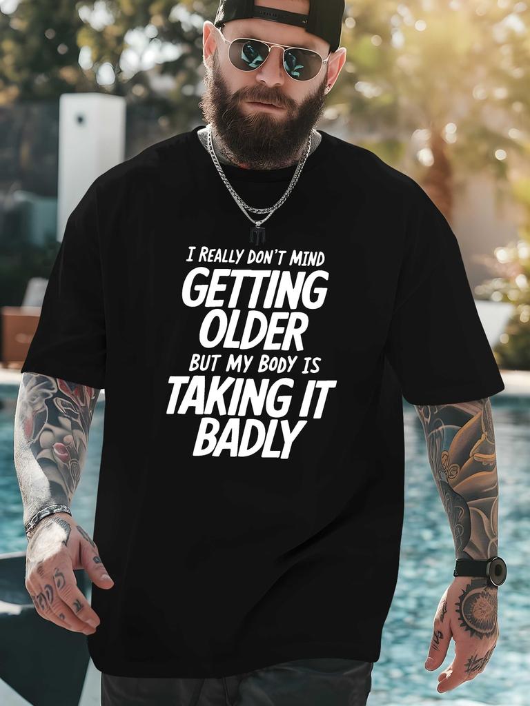 Men's Plus Size Summer T-Shirt, Dia De Los Muertos Skulls Design, Casual Short Sleeve Geometric Pattern Tee, Knit Fabric, Polyester, Adult Unisex
