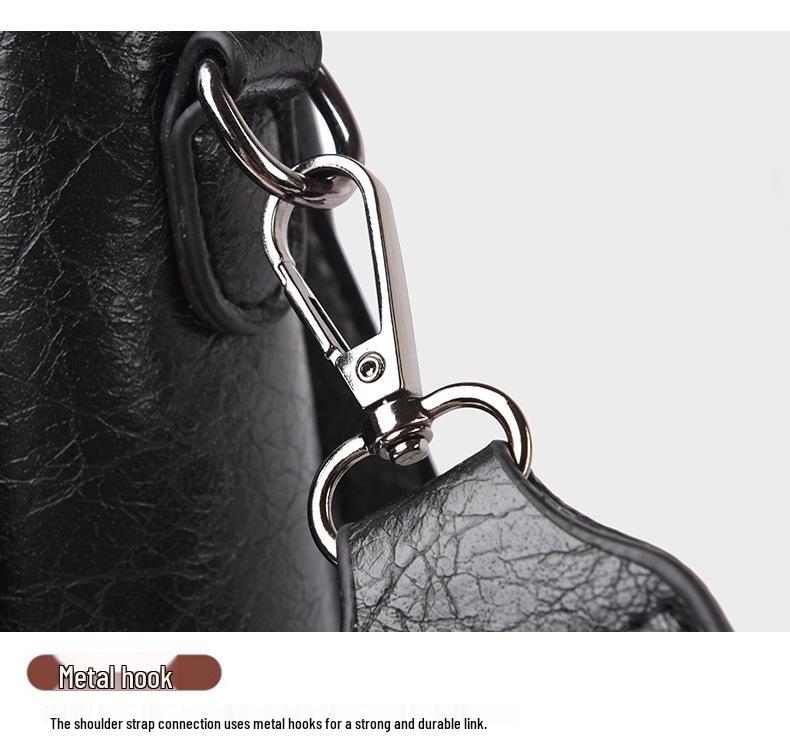 High-End Versatile Retro Women's Large Capacity Bucket Handbag - Winter Style Single Shoulder Crossbody