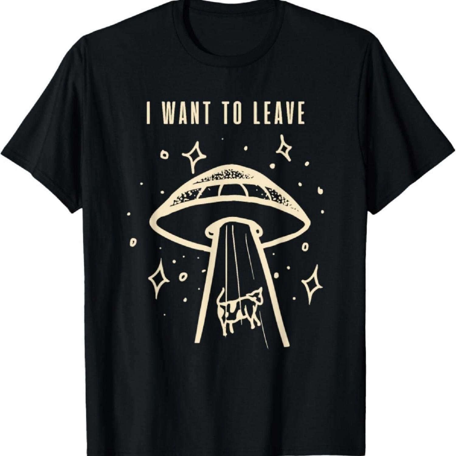 Funny Alien Abduction Meme for Alien Spaceship Lovers T-Shirt S